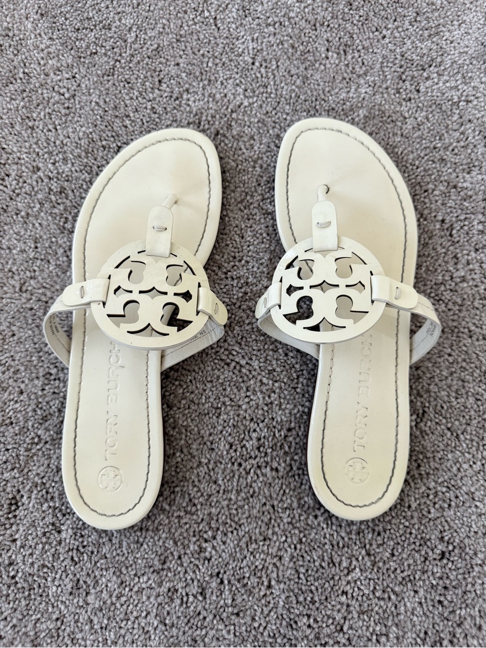 Tory Burch - Miller Leather Thong Sandals (White)
